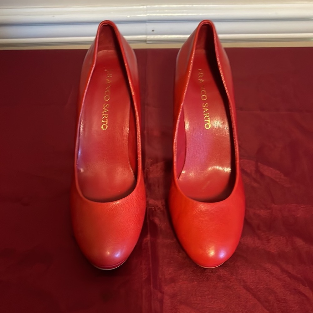 Franco Sarto Red Suede Heels